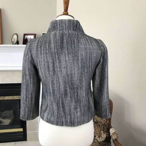 Banana Republic tweed Cropped Jacket Gray Size XS - Picture 5 of 8